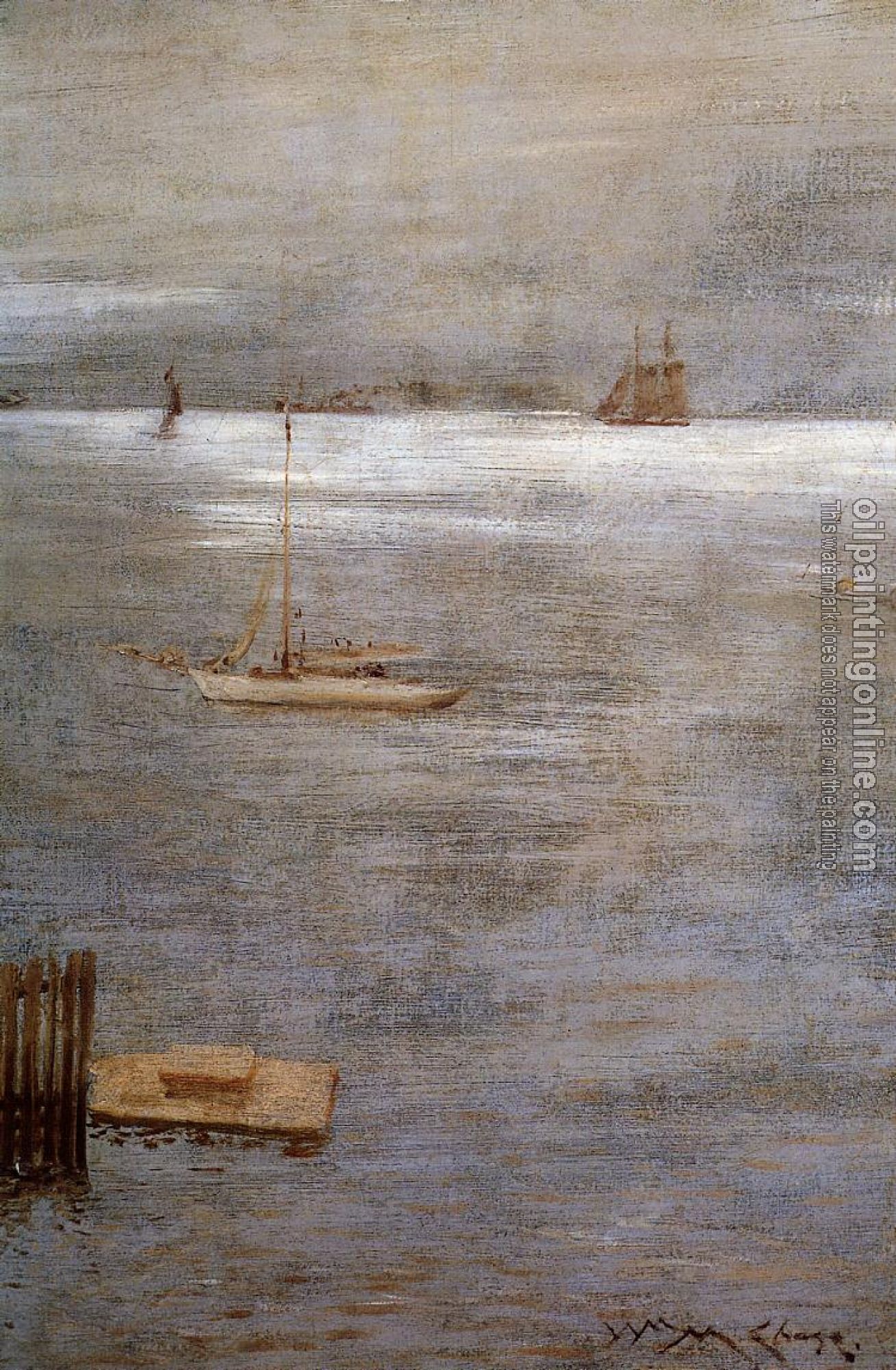 Chase, William Merritt - Sailboat at Anchor